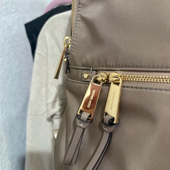 Michael Kors Taupe Nylon Backpack with Gold Hardware - Picture 2 of 6